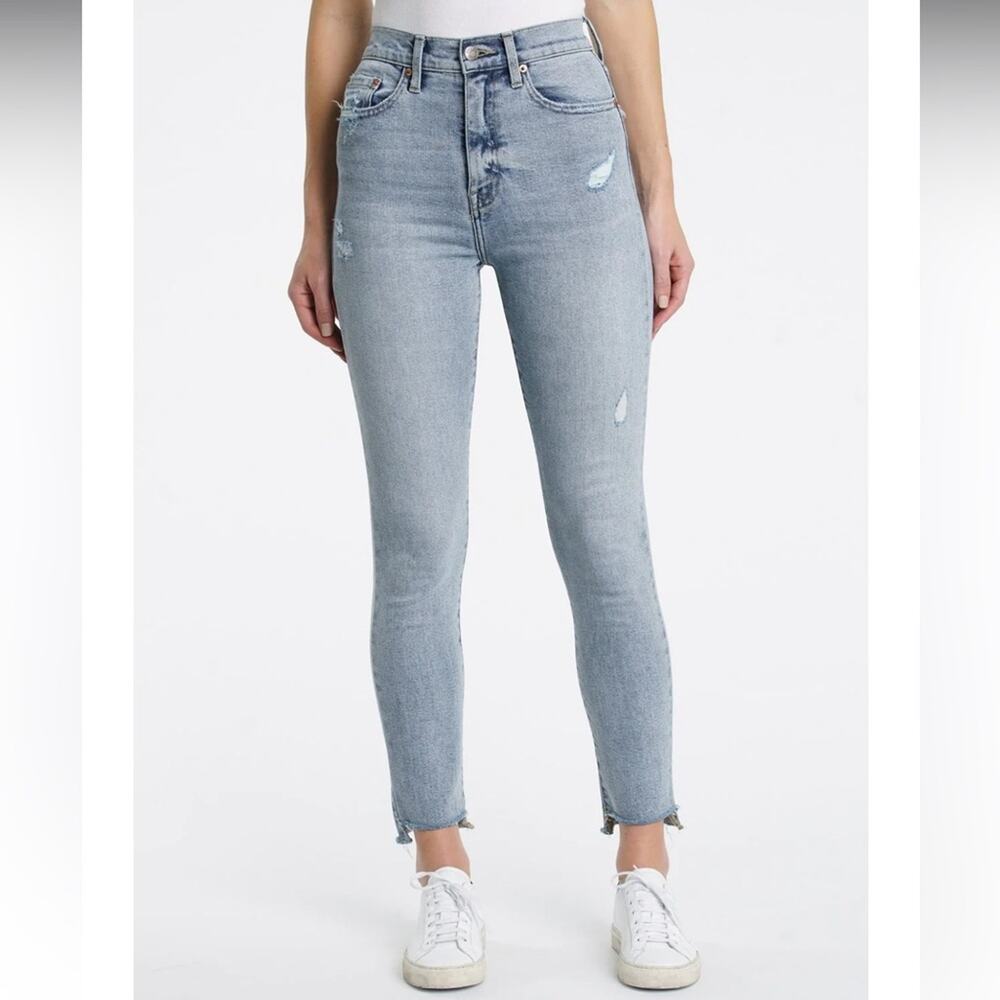 Pistola Revolve Cara High Waist Vintage Skinny Teaser Jeans Med Wash Size 25